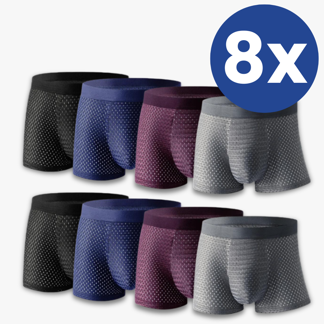 Set od 8 bokserica (2x crvene, 2x plave, 2x sive, 2x crne)