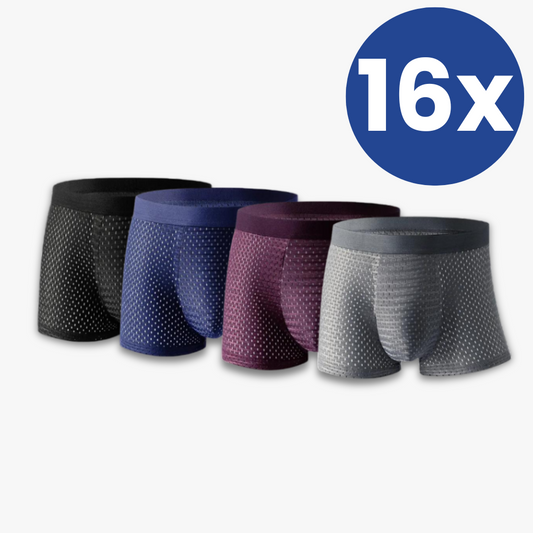Set od 16 bokserica (4x crvene, 4x plave, 4x sive, 4x crne)
